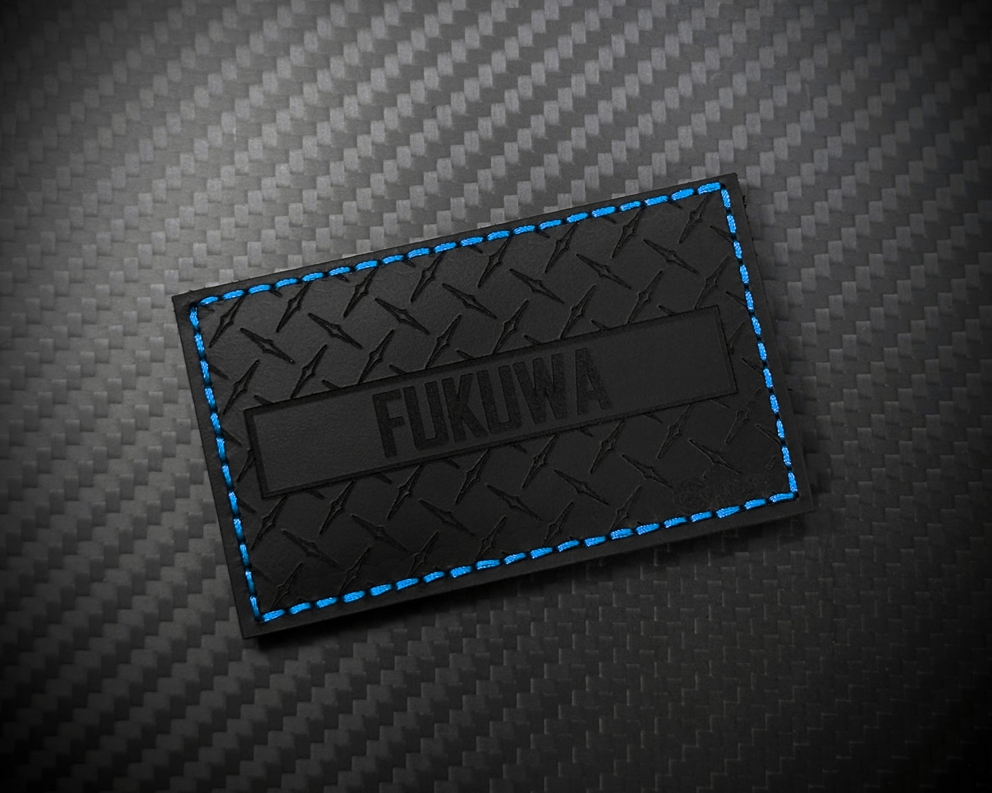 Leather Diamond Plate Name Patch