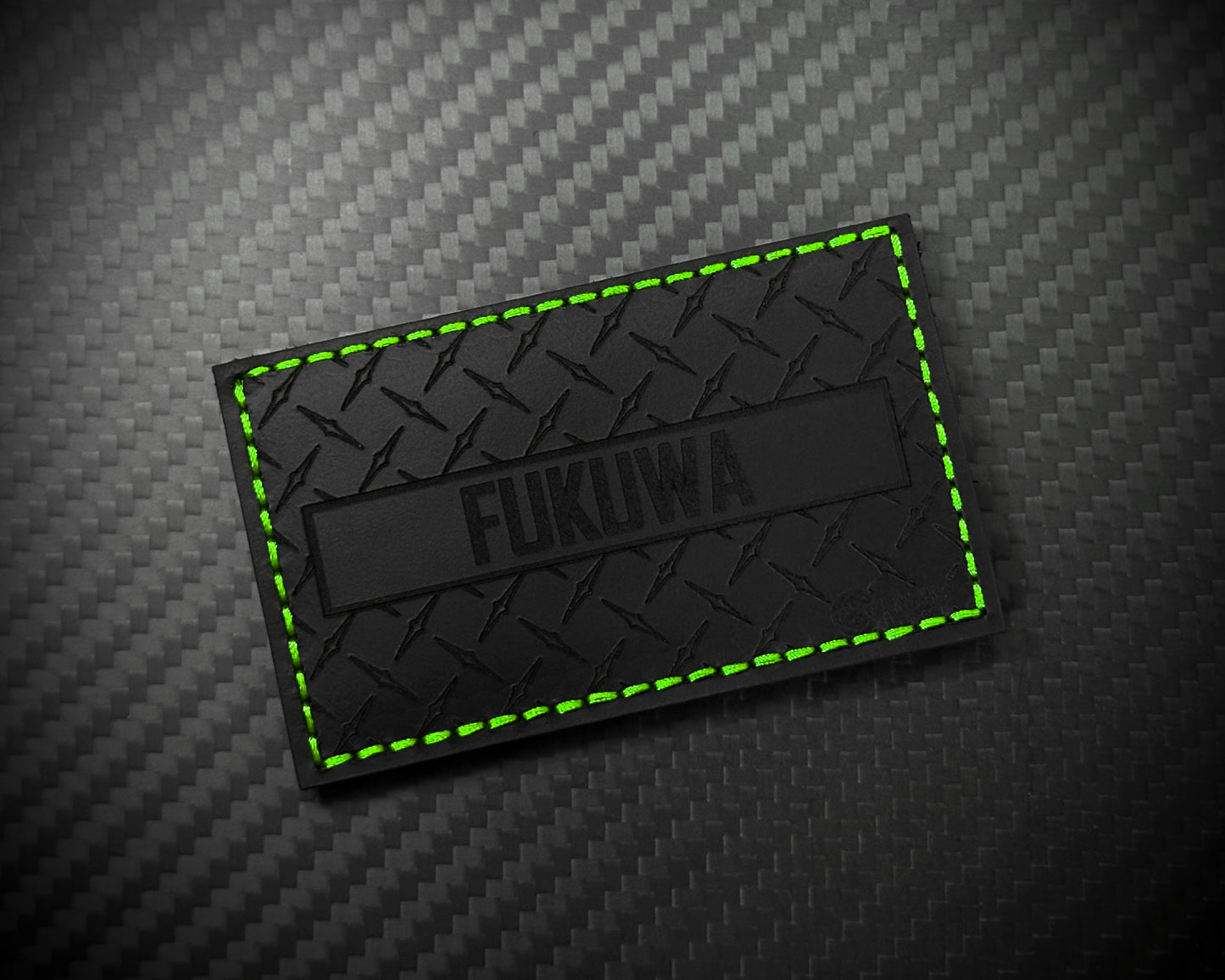 Leather Diamond Plate Name Patch