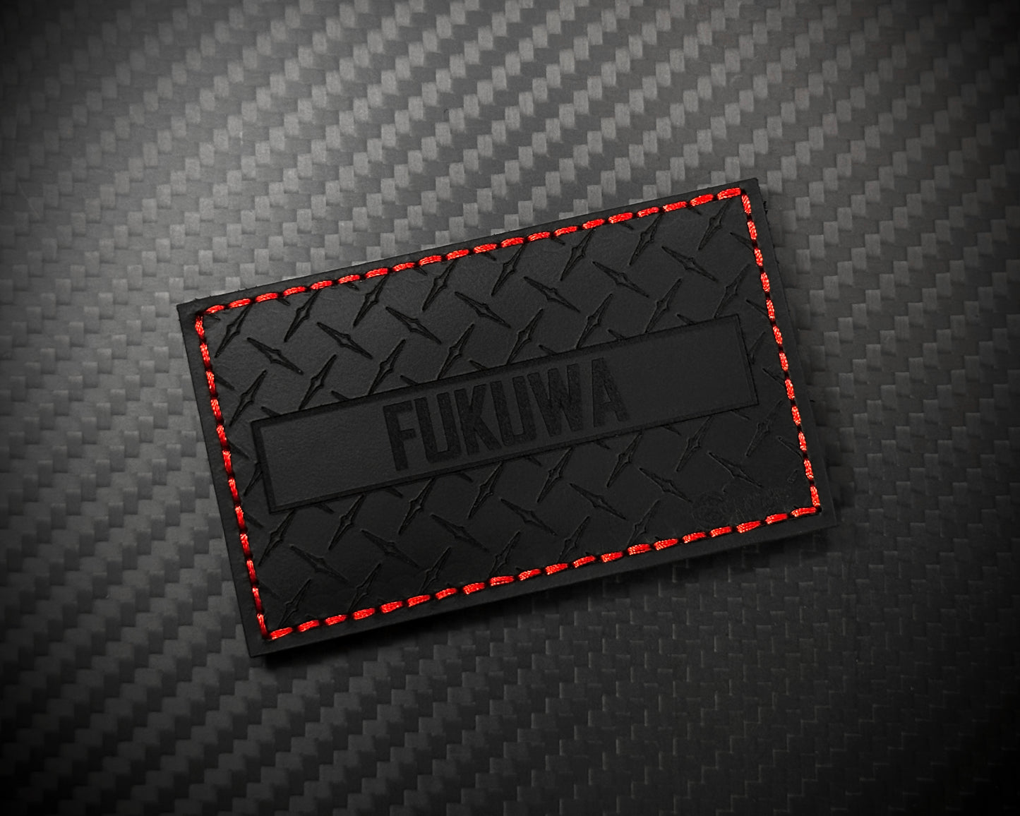 Leather Diamond Plate Name Patch